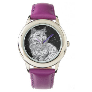 Chat avec montre-bracelet Mandala Enfants