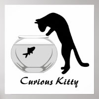 Chat avec Poisson Bowl Poster