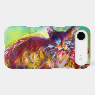 CHAT AVEC RIBBON ROUGE ET SOUFFRES