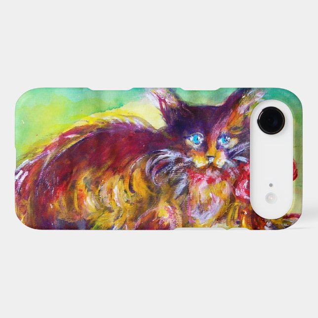CHAT AVEC RIBBON ROUGE ET SOUFFRES (Verso (Horizontal))