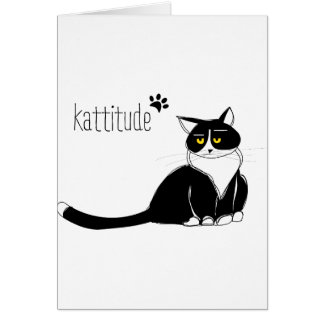 Chat avec une attitude