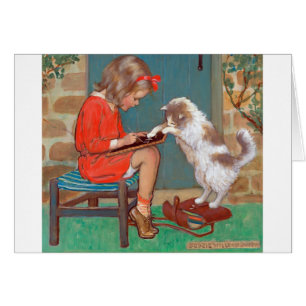 Chat avec une fille, Jessie Willcox Smith