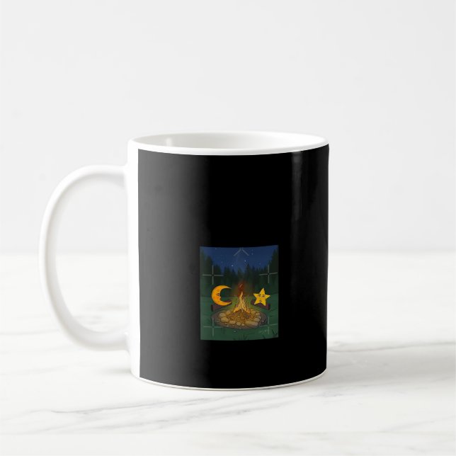 Chat Between The Moon Graphic Coffee Mug (Left)
