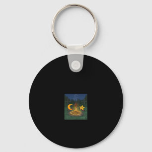 Chat Between The Moon Graphic Keychain