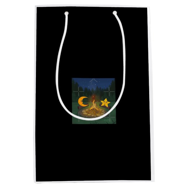 Chat Between The Moon Graphic Medium Gift Bag (Front)