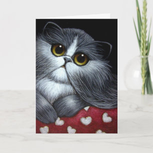 CHAT BICOLOR PERSIAN - Carte VALENTINE