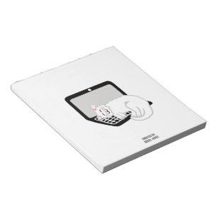 Chat Blanc Dormir Sur Le Bloc-Notes De L'Ordinateu