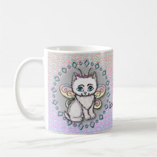 Chat blanc Fairy mug