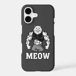 Chat bodybuilder drôle montrant des muscles massif