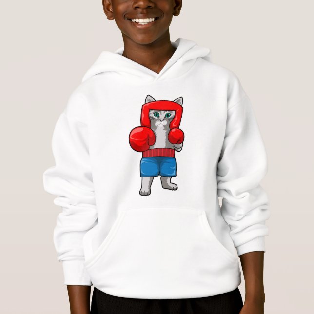 Chat Boxe avec gants de boxe (Devant)