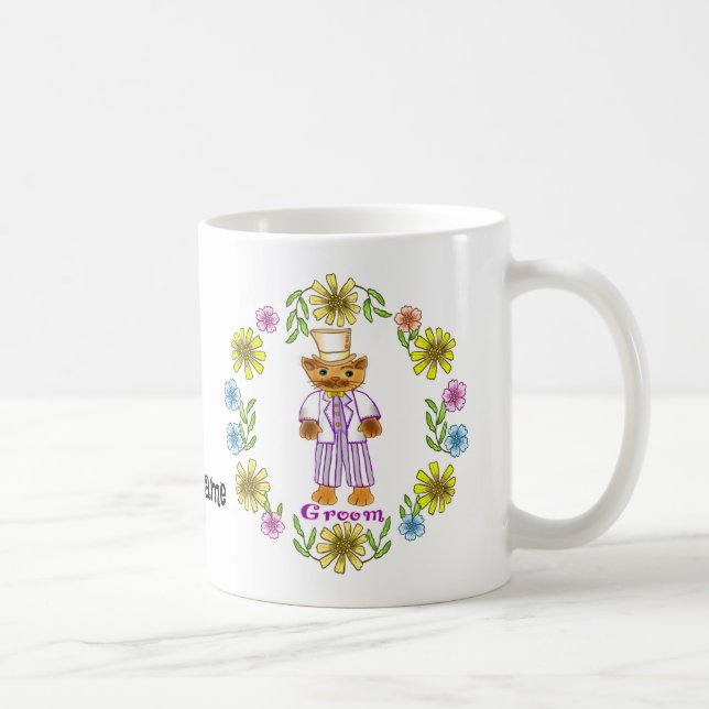 Chat Bride Groom mariage tasses (Droite)