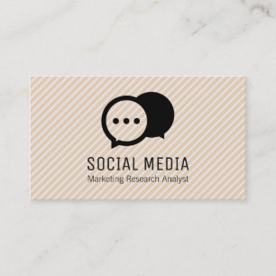 Chat Bubbles   Group   Stripes Business Card