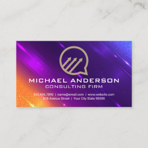 Chat Business Growth Logo   Digi Tech Background Business Card
