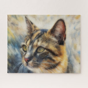 Chat Calicot Joli Chat Art Grand Puzzle