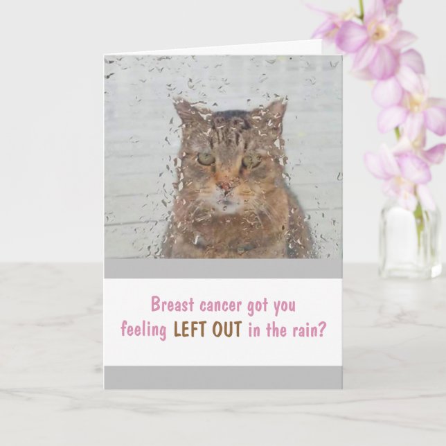 Chat Cancer Du Sein Sur La Carte De Pluie (Orchidée)