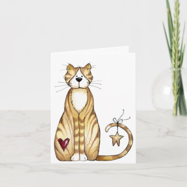 Chat - Carte Valentine (Devant)