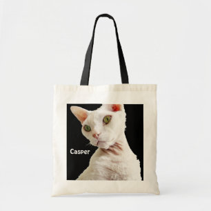 Chat Casper de Devon Rex de blanc du sac