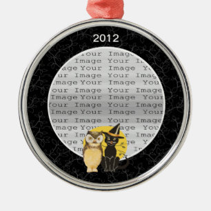 Chat & Chouette Halloween Ornement Mariage