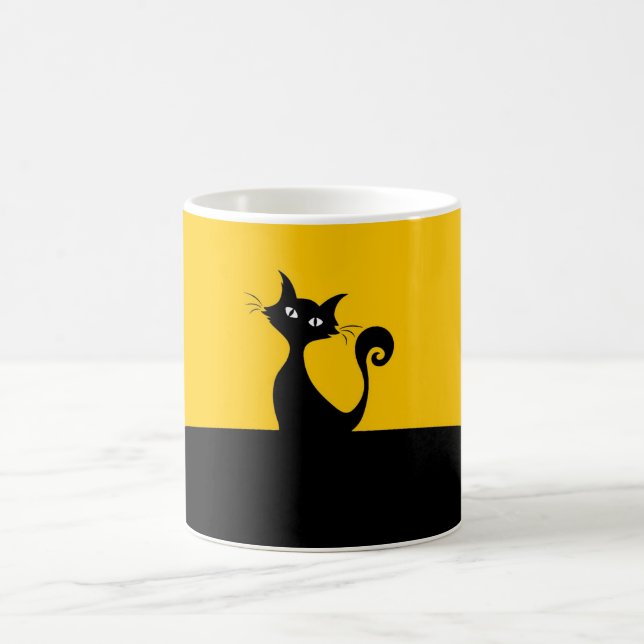 Chat cool Café Artistique Thé Mug (Centre)