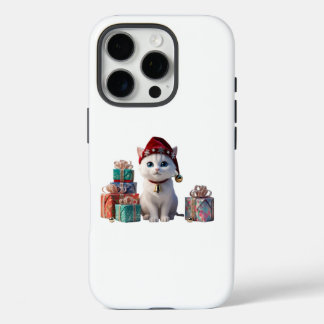 Chat coque iphone sur le thème de Noël :