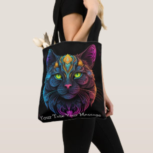 Chat Cosmic Guardian - Sac fourre-tout de Mandala