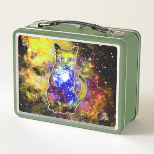Chat cosmique Bêta Lunchbox métallique