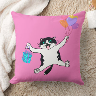 Chat Coussin Joueur Pair Chat Décoratif Rose Clair