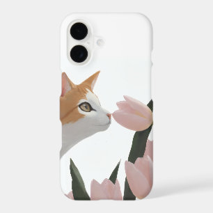 Chat curieux Floral de printemps