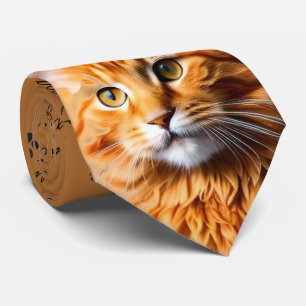 Chat Daddy Orange Tabby Cravate Chat