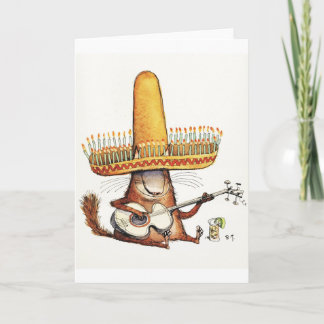 Chat dans une carte de sombrero