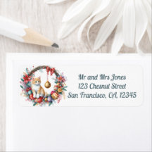 Chat dans une couronne florale de Noël 2- Adresse