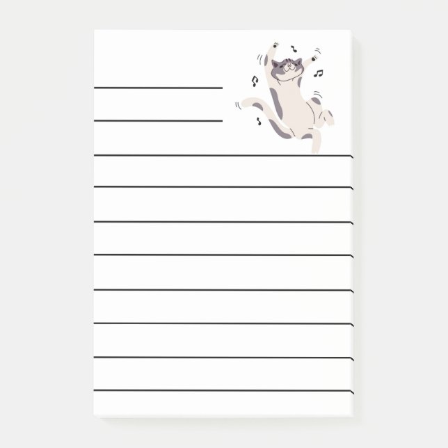 "Chat dansant" Post-it (Devant)