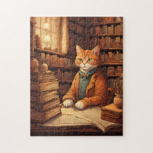 chat de bibliothèque #2 puzzle