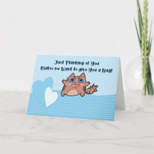 Chat de carte Romance avec un câlin