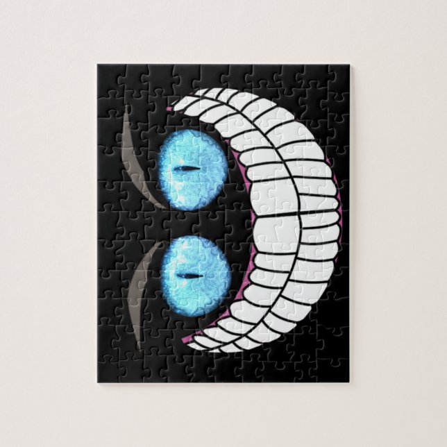 Chat de Cheshire - puzzle d'yeux bleus (Vertical)