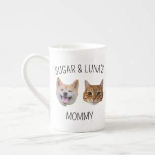 Chat de chien personnalisé visage Mug, Mug cadeau 