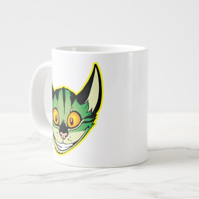 Chat de dessin fluorescent Jumbo Mug (Devant gauche)