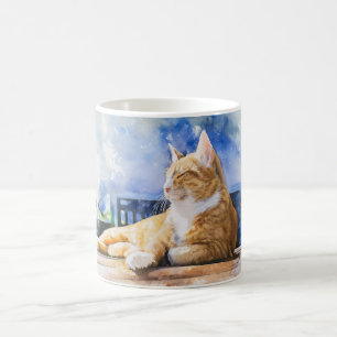 Chat de gingembre Relaxant Mug classique