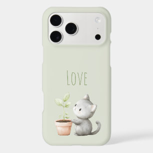 Chat de jardin avec amour des plantes