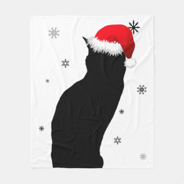Chat de Noël avec la couverture d'ouatine de neige (Devant)