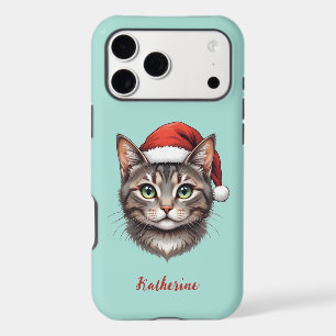 Chat de Noël mignon personnalisé avec chapeau de P