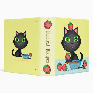 Chat de recette et classeur faits sur commande de