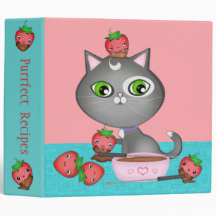 Chat de recette et classeur faits sur commande de