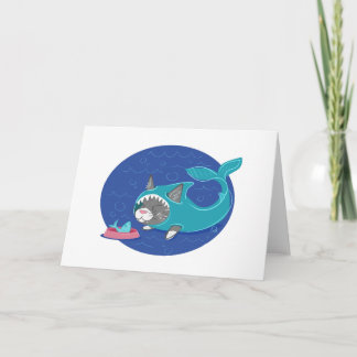 Chat de requin - carte de voeux