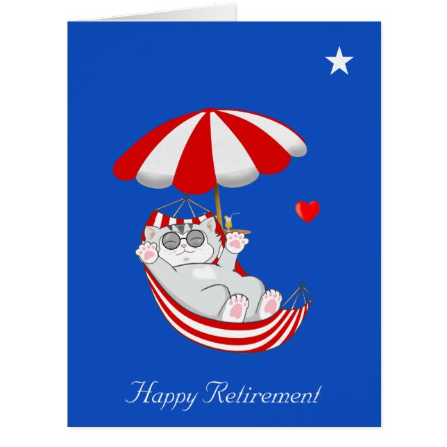 Chat de retraite à Hammock & Star sur Royal Blue (Devant)