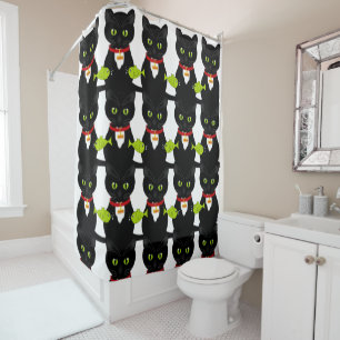 Chat de rideau de douche
