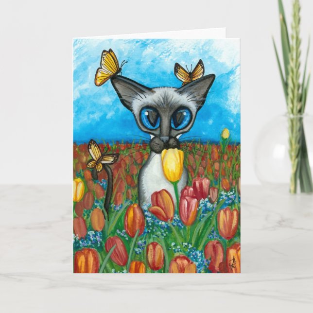 Chat de Siamese par carte Bihrle (Devant)
