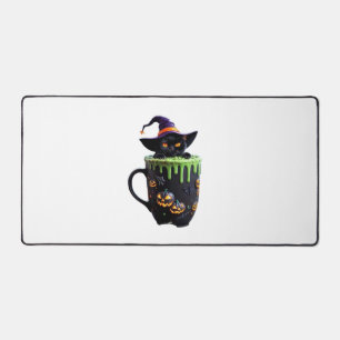 Chat de sorcière Halloween Mug de café - Chat noir