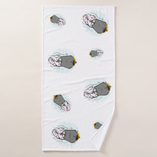 Chat de spa, serviette de Bath