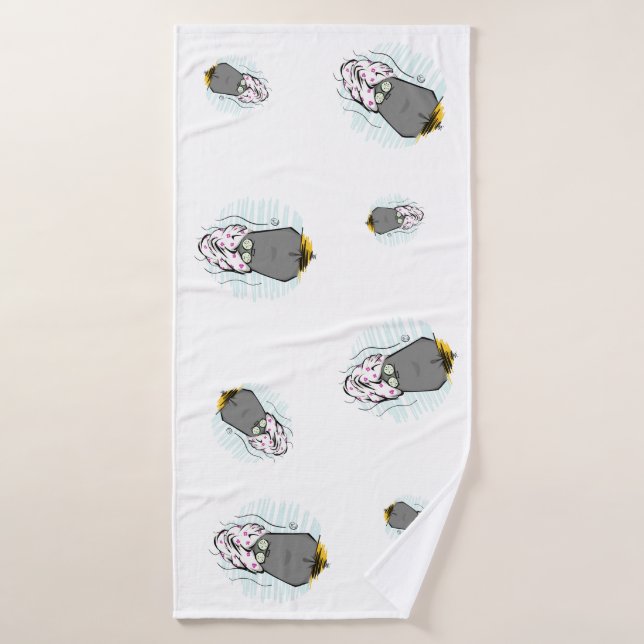 Chat de spa, serviette de Bath (Serviette de bain)